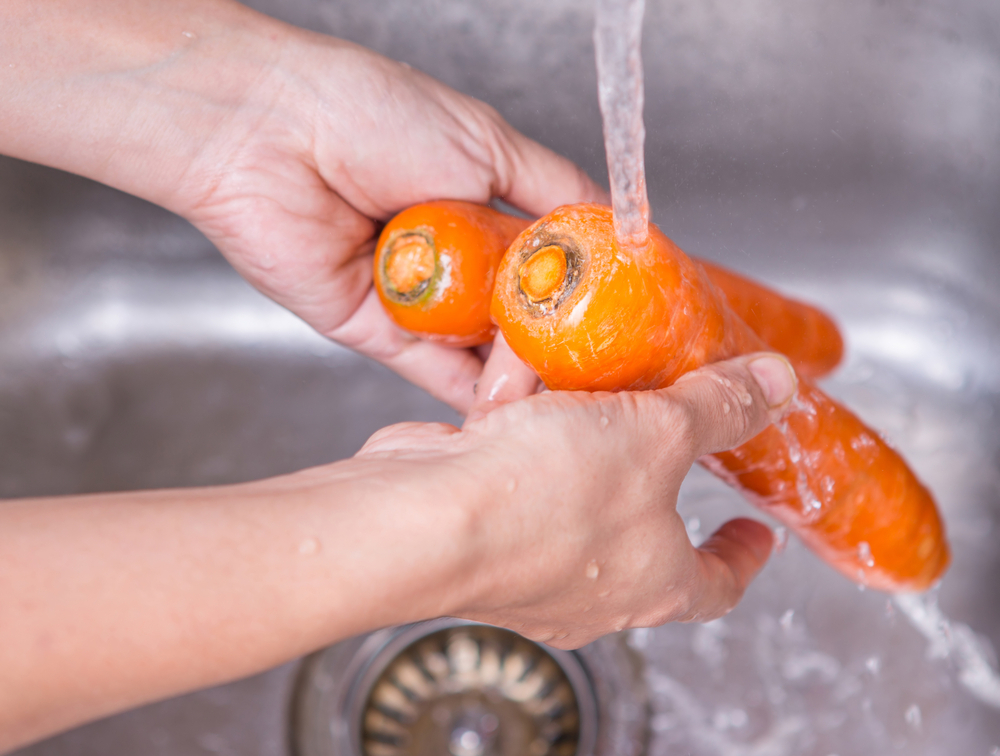 Lavando zanahorias