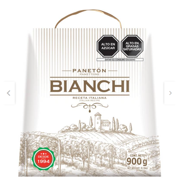Panetón Bianchi Caja x 900 g