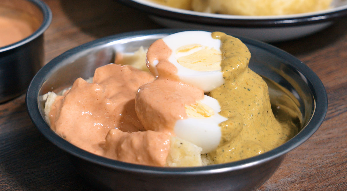 Pommes de terre à l'oeuf. Photo de : Buenazo